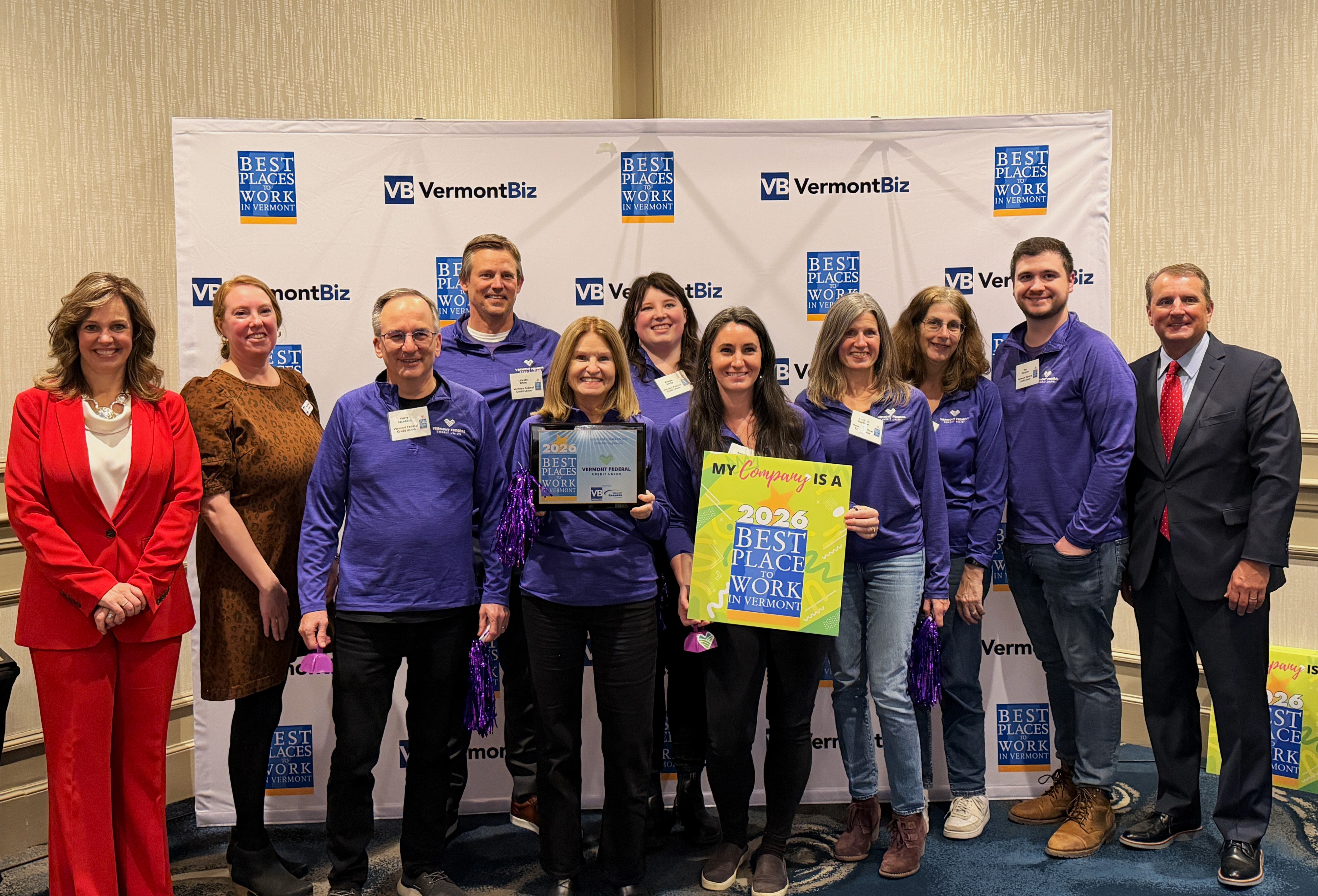 Vermont Federal Credit Union Team at VermontBiz 2026 Best Places to Work Event
