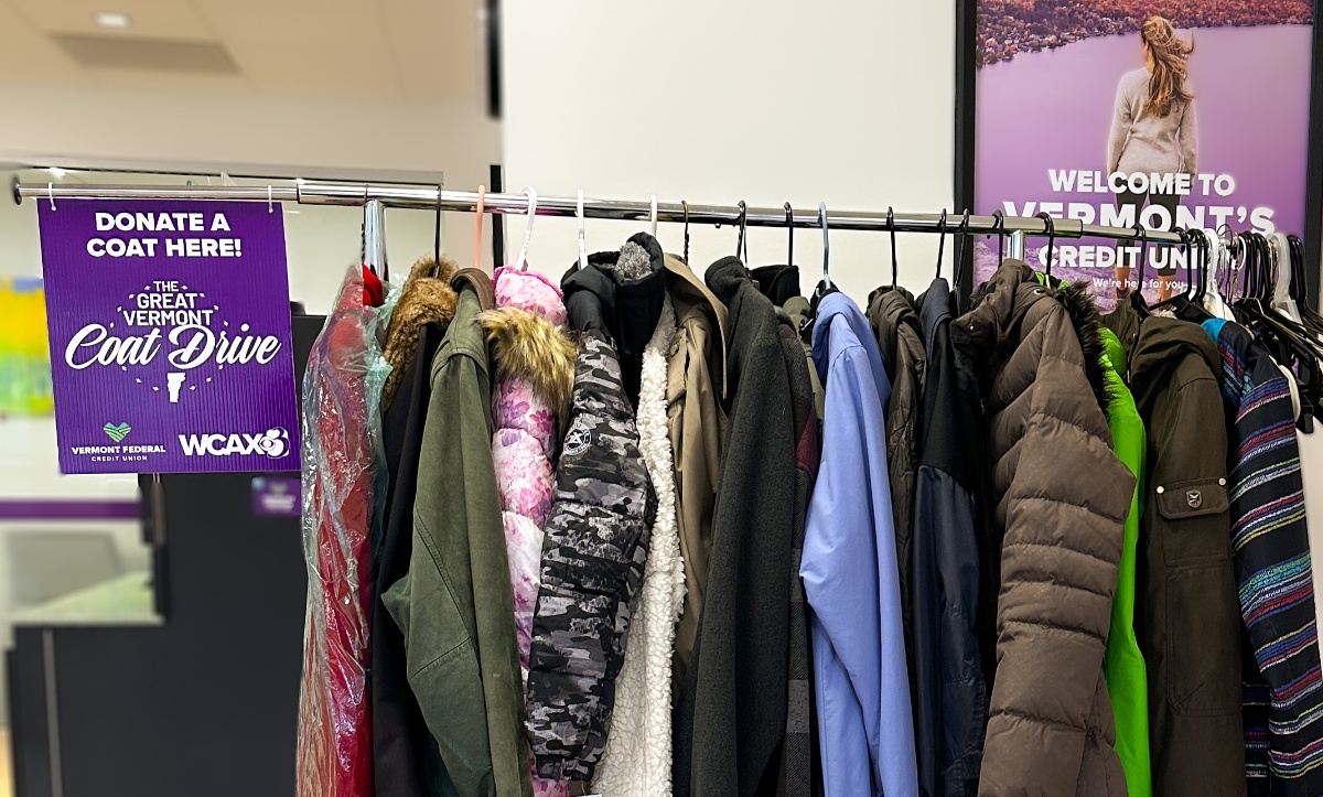 Vermont Federal Credit Union and WCAX-TV Collect 1,000+ Coats for Great Vermont Coat Drive