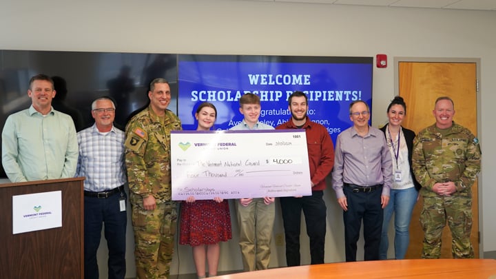 Vermont Federal Credit Union Honors National Guard Families with Scholarship Awards